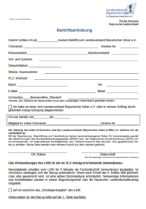 Beitrittserklärung IVSOB